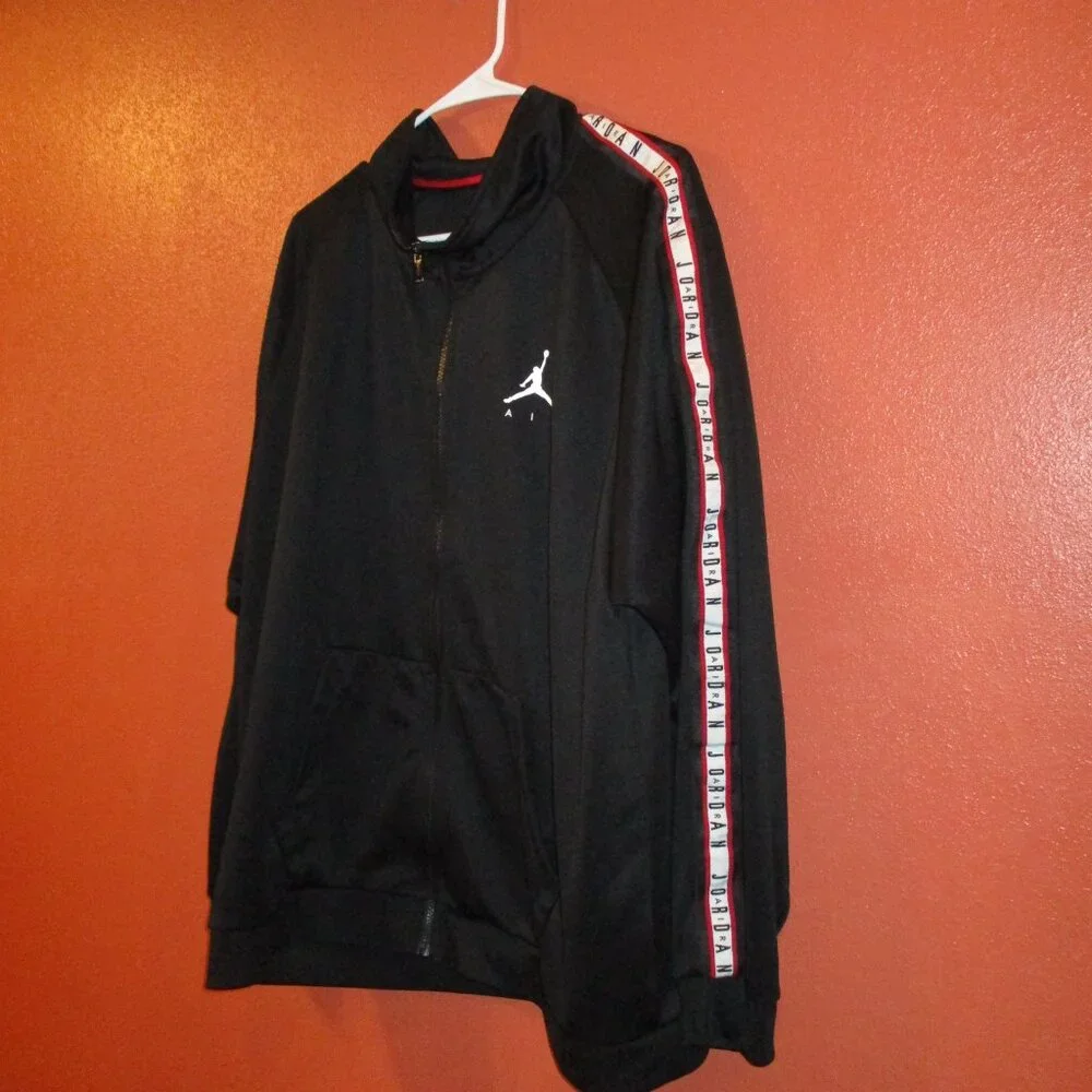 Jordan Track Suit Y2K Men XX Large Black White Pocket Pants Jacket Track Suit